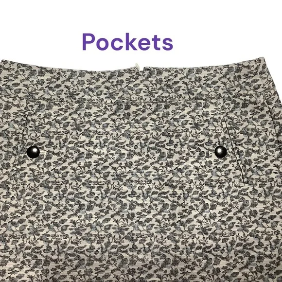 ANN TAYLOR LOFT Tapestry Short Skirt - Size 4P - Picture 8 of 12